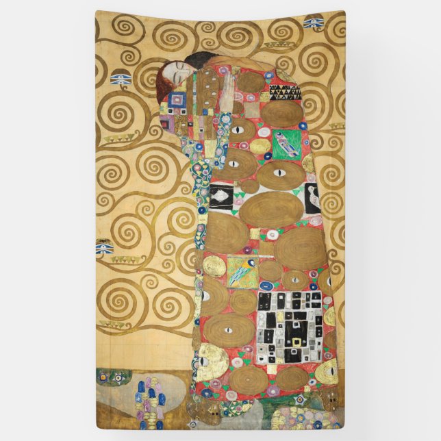 Gustav Klimt - Fulfillment, Stoclet Frieze Banner (Vertikal)