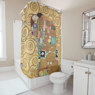 Gustav Klimt - Fulfillment, Stoclet Frieze Duschvorhang