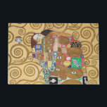 Gustav Klimt - Fulfillment, Stoclet Frieze Fußmatte<br><div class="desc">The Tree of Life,  Stoclet frize,  Fulfilment Lovers - Gustav Klimt,  Pappe,  1909</div>