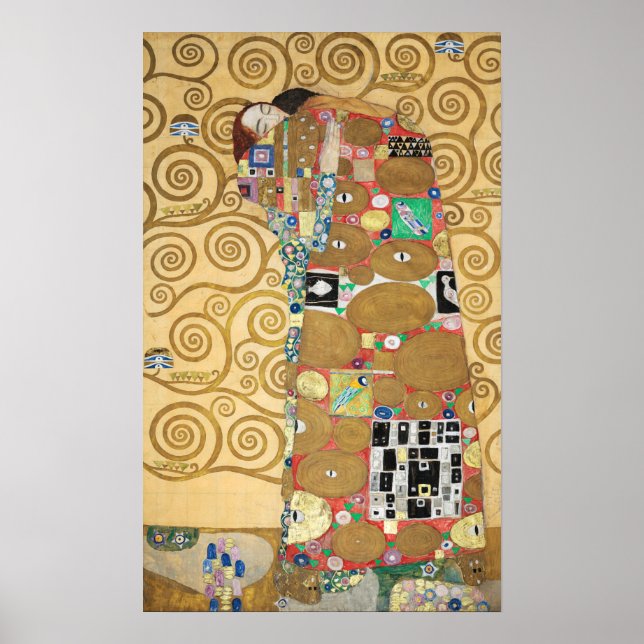 Gustav Klimt - Fulfillment, Stoclet Frieze Poster (Vorne)