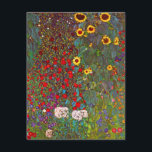 Gustav Klimt Garden mit Sonnenblumen Einladung<br><div class="desc">Der Bauerngarten Gustav Klimt mit Sonnenblumenladen. Ölmalerei auf Leinwand von 1905-06. Obwohl Klimt für seine Goldzeit, die klassische Werke wie The Kiss und Portrait von Adele Bloch Bauer produzierte, am meisten geschätzt wird, produzierte der Künstler auch einige ungeheuer charmante Landschaftswerke. Die Gartenfarm mit Sonnenblumen verfügt über einen blühenden Sommergarten mit...</div>
