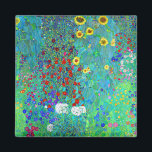 Gustav Klimt Garden mit Sonnenblumen Magnet<br><div class="desc">Garten mit Sonnenblumen von Gustav Klimt im Jahr 1907.</div>