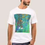 Gustav Klimt Garden mit Sonnenblumen T-Shirt<br><div class="desc">Garten mit Sonnenblumen von Gustav Klimt im Jahr 1907 gemalt.</div>