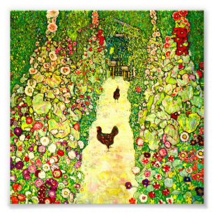 Gustav Klimt Garten mit Hühnern Fotodruck