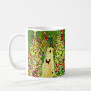 Gustav Klimt Garten mit Hühnern Kaffeetasse