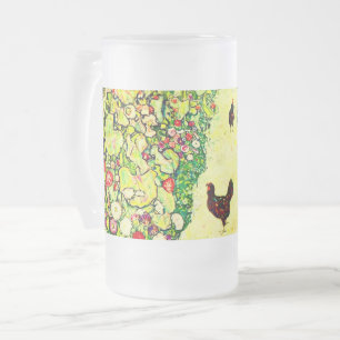 Gustav Klimt Garten mit Hühnern Mattglas Bierglas