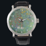 Gustav Klimt - Garten mit Sonnenblumen Armbanduhr<br><div class="desc">Garten mit Sonnenblumen / Bauerngarten mit Sonnenblumen - Gustav Klimt in 1905-1906</div>
