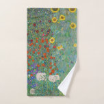 Gustav Klimt - Garten mit Sonnenblumen Badhandtuch Set<br><div class="desc">Garten mit Sonnenblumen / Bauerngarten mit Sonnenblumen - Gustav Klimt in 1905-1906</div>