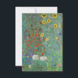 Gustav Klimt - Garten mit Sonnenblumen Dankeskarte<br><div class="desc">Garten mit Sonnenblumen / Bauerngarten mit Sonnenblumen - Gustav Klimt in 1905-1906</div>
