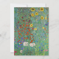 Gustav Klimt - Garten mit Sonnenblumen