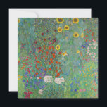 Gustav Klimt - Garten mit Sonnenblumen Einladung<br><div class="desc">Garten mit Sonnenblumen / Bauerngarten mit Sonnenblumen - Gustav Klimt in 1905-1906</div>