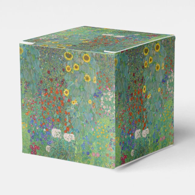 Gustav Klimt - Garten mit Sonnenblumen Geschenkschachtel (Vorderseite)