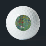 Gustav Klimt - Garten mit Sonnenblumen Golfball<br><div class="desc">Garten mit Sonnenblumen / Bauerngarten mit Sonnenblumen - Gustav Klimt in 1905-1906</div>