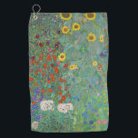 Gustav Klimt - Garten mit Sonnenblumen Golfhandtuch<br><div class="desc">Garten mit Sonnenblumen / Bauerngarten mit Sonnenblumen - Gustav Klimt in 1905-1906</div>