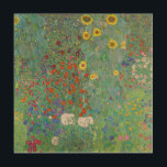 Gustav Klimt - Garten mit Sonnenblumen Holzdruck<br><div class="desc">Garten mit Sonnenblumen / Bauerngarten mit Sonnenblumen - Gustav Klimt in 1905-1906</div>