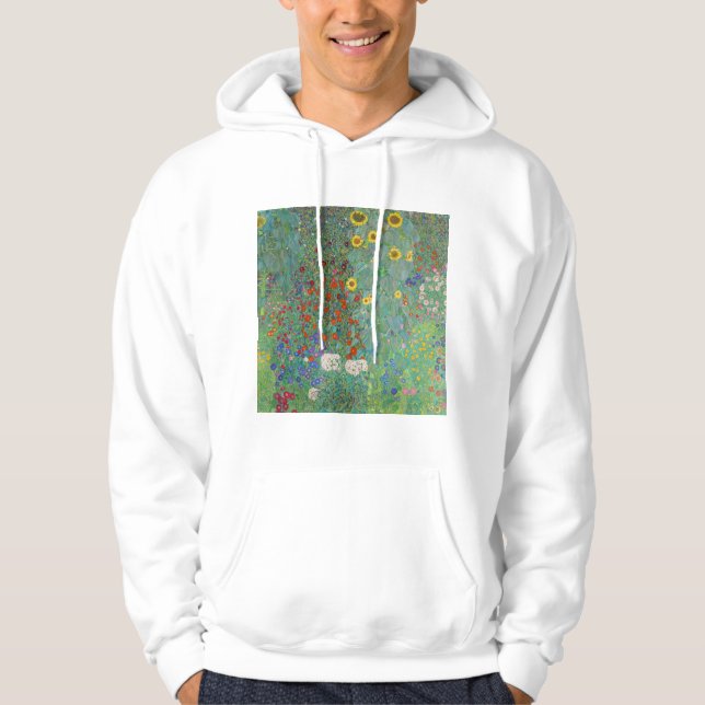 Gustav Klimt - Garten mit Sonnenblumen Hoodie (Vorderseite)