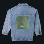 Gustav Klimt - Garten mit Sonnenblumen Jeansjacke<br><div class="desc">Garten mit Sonnenblumen / Bauerngarten mit Sonnenblumen - Gustav Klimt in 1905-1906</div>