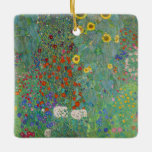 Gustav Klimt - Garten mit Sonnenblumen Keramikornament<br><div class="desc">Garten mit Sonnenblumen / Bauerngarten mit Sonnenblumen - Gustav Klimt in 1905-1906</div>