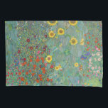 Gustav Klimt - Garten mit Sonnenblumen Kissenbezug<br><div class="desc">Garten mit Sonnenblumen / Bauerngarten mit Sonnenblumen - Gustav Klimt in 1905-1906</div>