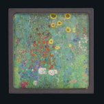 Gustav Klimt - Garten mit Sonnenblumen Kiste<br><div class="desc">Garten mit Sonnenblumen / Bauerngarten mit Sonnenblumen - Gustav Klimt in 1905-1906</div>