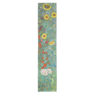 Gustav Klimt - Garten mit Sonnenblumen Kurzer Tischläufer