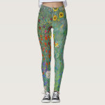 Gustav Klimt - Garten mit Sonnenblumen Leggings<br><div class="desc">Garten mit Sonnenblumen / Bauerngarten mit Sonnenblumen - Gustav Klimt in 1905-1906</div>