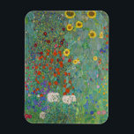 Gustav Klimt - Garten mit Sonnenblumen Magnet<br><div class="desc">Garten mit Sonnenblumen / Bauerngarten mit Sonnenblumen - Gustav Klimt in 1905-1906</div>