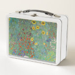 Gustav Klimt - Garten mit Sonnenblumen Metall Brotdose<br><div class="desc">Garten mit Sonnenblumen / Bauerngarten mit Sonnenblumen - Gustav Klimt in 1905-1906</div>