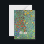 Gustav Klimt - Garten mit Sonnenblumen Mitteilungskarte<br><div class="desc">Garten mit Sonnenblumen / Bauerngarten mit Sonnenblumen - Gustav Klimt in 1905-1906</div>