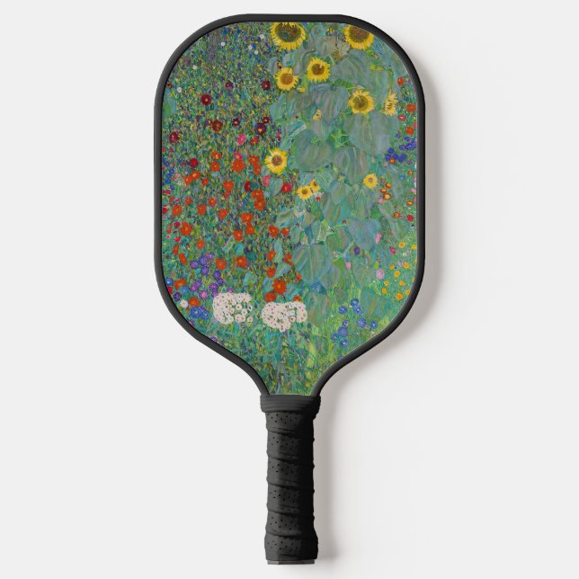 Gustav Klimt - Garten mit Sonnenblumen Pickleball Schläger (Vorderseite)