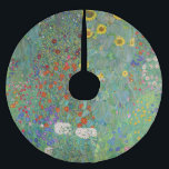 Gustav Klimt - Garten mit Sonnenblumen Polyester Weihnachtsbaumdecke<br><div class="desc">Garten mit Sonnenblumen / Bauerngarten mit Sonnenblumen - Gustav Klimt in 1905-1906</div>