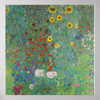 Gustav Klimt - Garten mit Sonnenblumen