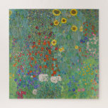 Gustav Klimt - Garten mit Sonnenblumen Puzzle<br><div class="desc">Garten mit Sonnenblumen / Bauerngarten mit Sonnenblumen - Gustav Klimt in 1905-1906</div>