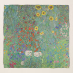 Gustav Klimt - Garten mit Sonnenblumen Schal<br><div class="desc">Garten mit Sonnenblumen / Bauerngarten mit Sonnenblumen - Gustav Klimt in 1905-1906</div>