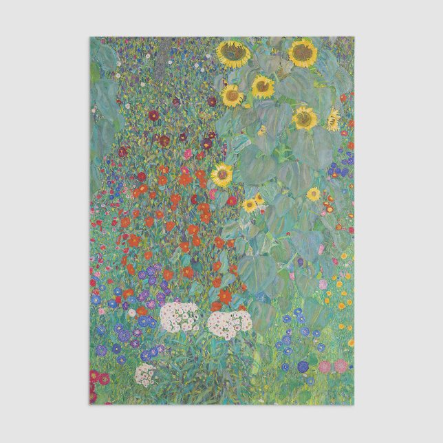 Gustav Klimt - Garten mit Sonnenblumen Seidenpapier (Von Creator hochgeladen)