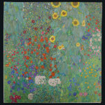 Gustav Klimt - Garten mit Sonnenblumen Serviette<br><div class="desc">Garten mit Sonnenblumen / Bauerngarten mit Sonnenblumen - Gustav Klimt in 1905-1906</div>