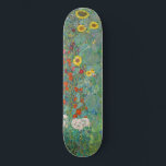 Gustav Klimt - Garten mit Sonnenblumen Skateboard<br><div class="desc">Garten mit Sonnenblumen / Bauerngarten mit Sonnenblumen - Gustav Klimt in 1905-1906</div>