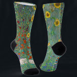 Gustav Klimt - Garten mit Sonnenblumen Socken<br><div class="desc">Garten mit Sonnenblumen / Bauerngarten mit Sonnenblumen - Gustav Klimt in 1905-1906</div>