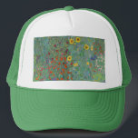 Gustav Klimt - Garten mit Sonnenblumen Truckerkappe<br><div class="desc">Garten mit Sonnenblumen / Bauerngarten mit Sonnenblumen - Gustav Klimt in 1905-1906</div>