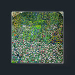 Gustav Klimt - Gartenbau und Bergbau Button<br><div class="desc">Gartenlandschaft mit Hilltop - Gustav Klimt, Öl auf Leinwand, 1916</div>