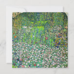 Gustav Klimt - Gartenbau und Bergbau Dankeskarte<br><div class="desc">Gartenlandschaft mit Hilltop - Gustav Klimt,  Öl auf Leinwand,  1916</div>