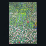 Gustav Klimt - Gartenbau und Bergbau Geschirrtuch<br><div class="desc">Gartenlandschaft mit Hilltop - Gustav Klimt, Öl auf Leinwand, 1916</div>