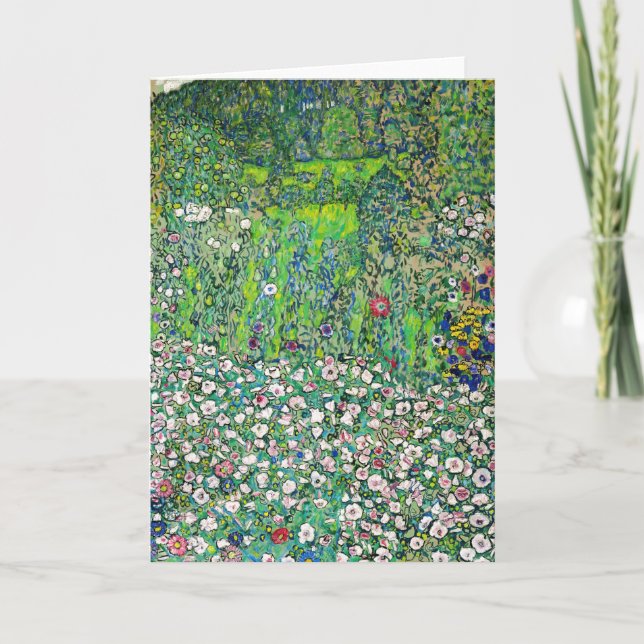 Gustav Klimt - Gartenbau und Bergbau Karte (Vorderseite)