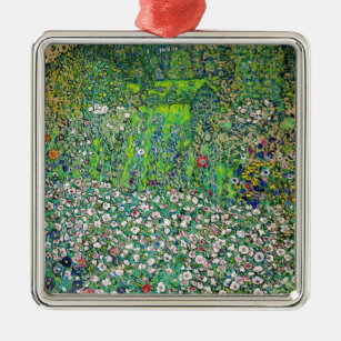 Gustav Klimt - Gartenbau und Bergbau Ornament Aus Metall