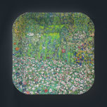 Gustav Klimt - Gartenbau und Bergbau Pappteller<br><div class="desc">Gartenlandschaft mit Hilltop - Gustav Klimt,  Öl auf Leinwand,  1916</div>