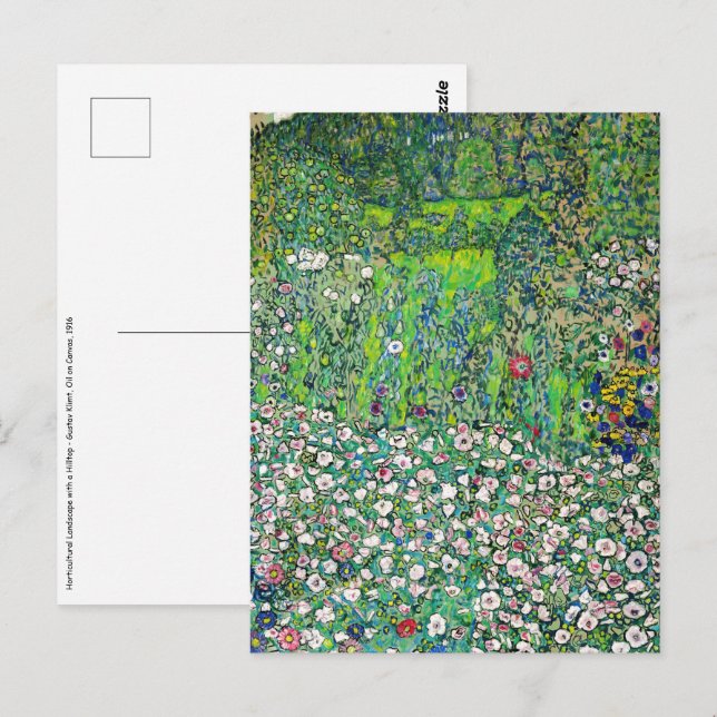 Gustav Klimt - Gartenbau und Bergbau Postkarte (Vorne/Hinten)
