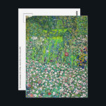 Gustav Klimt - Gartenbau und Bergbau Postkarte<br><div class="desc">Gartenlandschaft mit Hilltop - Gustav Klimt,  Öl auf Leinwand,  1916</div>