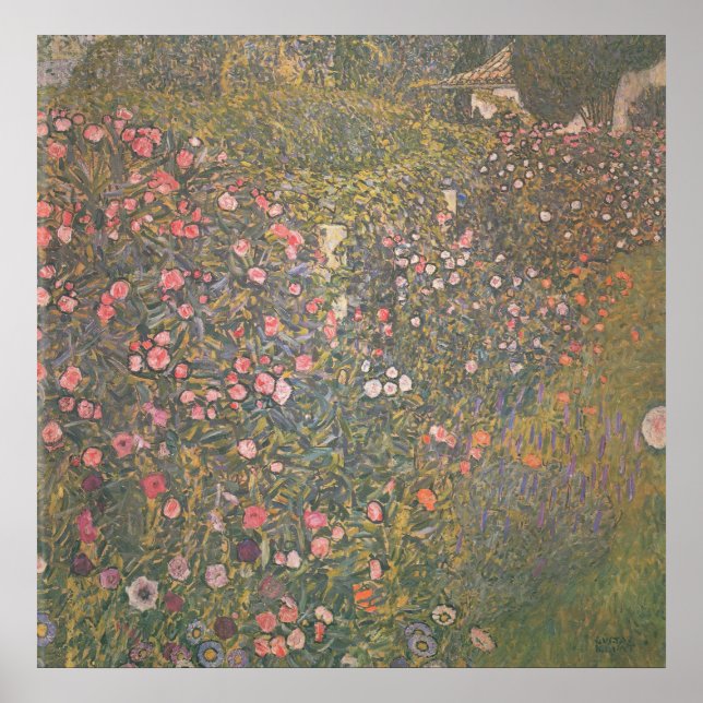 Gustav Klimt - Gartenlandschaft Italiens Poster (Vorne)