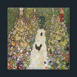 Gustav Klimt - Gartenweg über Hühner Magnet<br><div class="desc">Gartenweg mit Hühnern - Gustav Klimt,  Öl auf Leinwand,  1916</div>