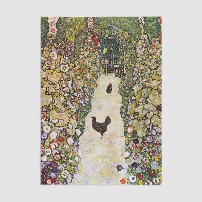 Gustav Klimt - Gartenweg über Hühner Seidenpapier (Von Creator hochgeladen)